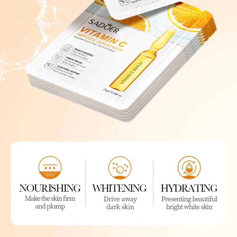 15 Piece 24K Gold Hyaluronic Acid Face Mask Firming Moisturizing Brightening