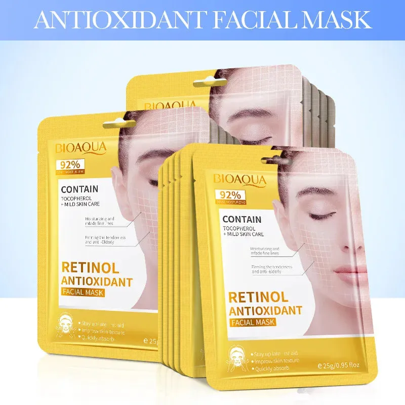 15pcs Retinol Collagen Firming Hydrating Brightening Moisturizing Facial Masks