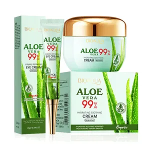2 Piece Aloe Vera Skin Care Set Creams For Face & Eyes