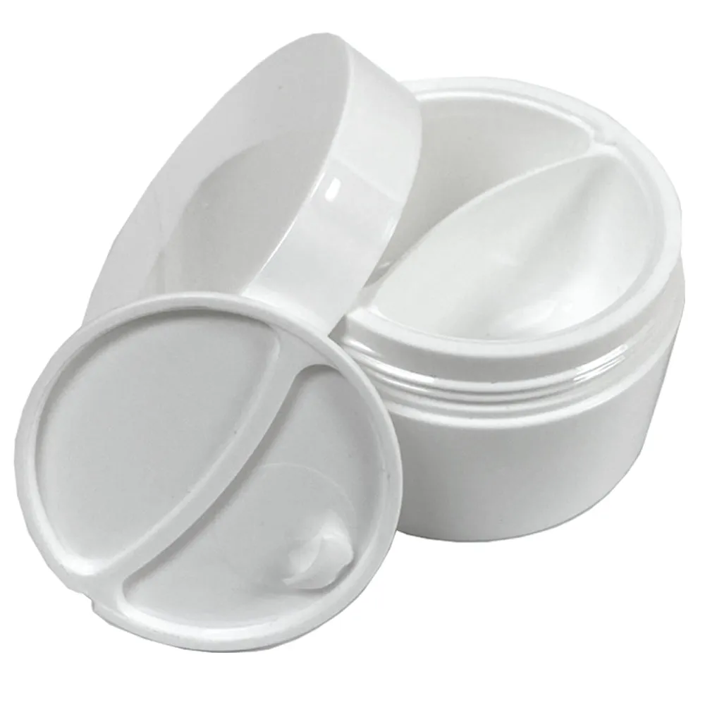 24 White Jars 4 oz Cosmetic Cream Containers Packaging Empty Dome Lids Plastic