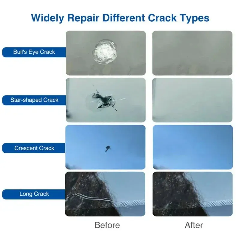 3Ml Car Windshield Repair Kit Fix Cracks & Chips Fast!