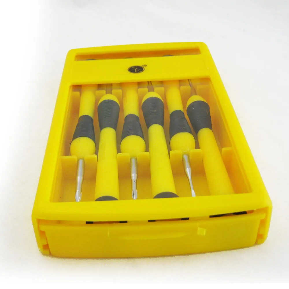6Pc Reversible Precision Jewelers Screwdriver Set Eyeglass Watch Flat Tip Repair