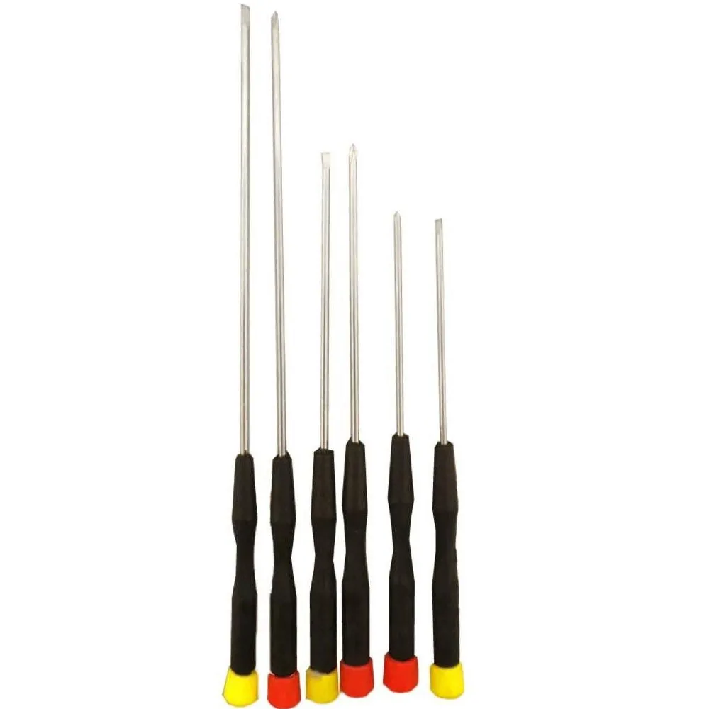 6PCS Precision Slotted & Phillips Screwdriver Set Electronic Micro Hobby Jewelry