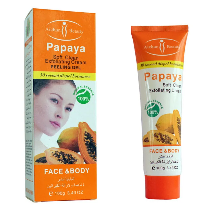 Aichun Beauty Papaya Essence Scrub Peeling Gel Whitening Cream Exfoliating Cream Face Body Skin Moisturizing Face Hand Body Care