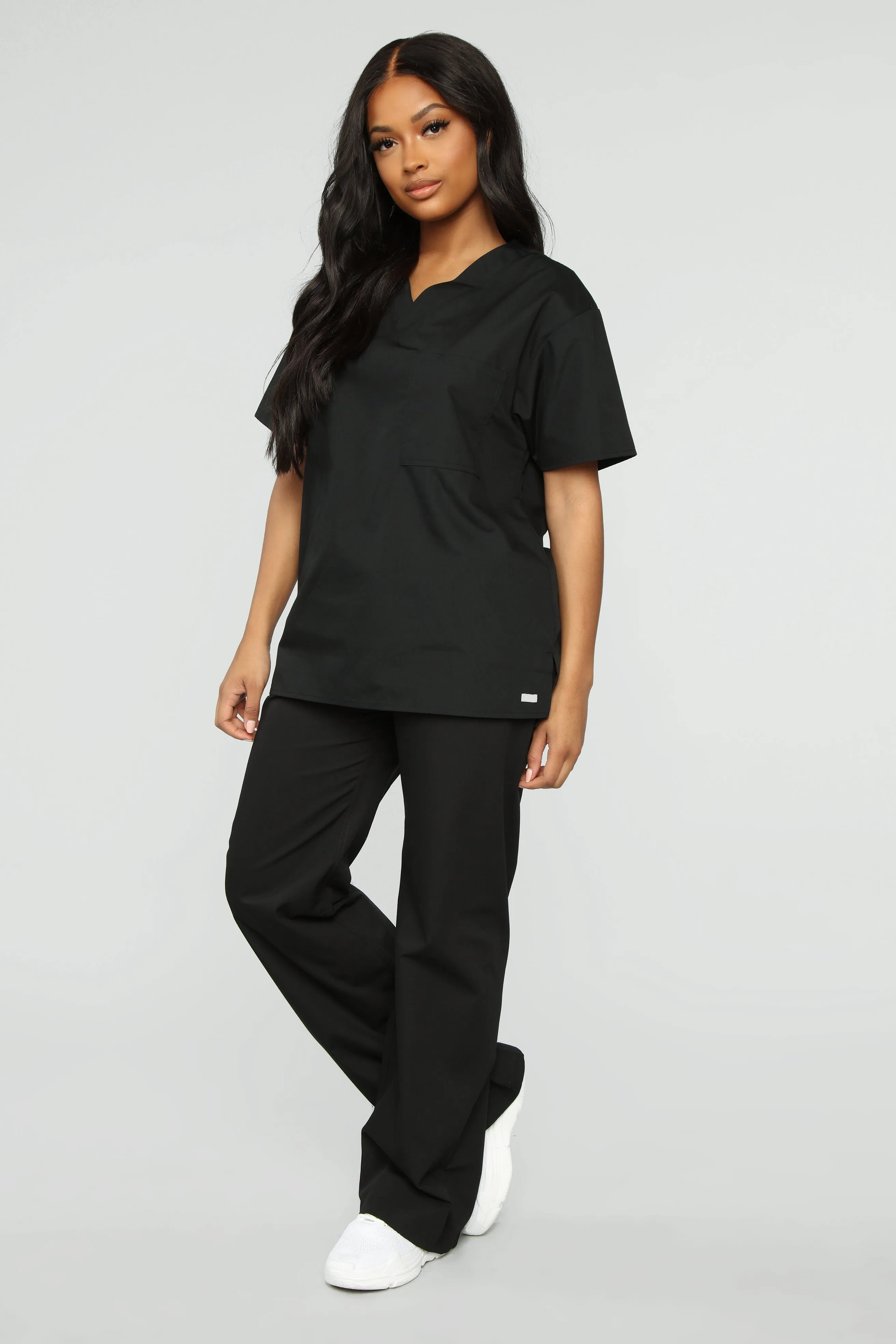 All Better Now Scrub Top - Black