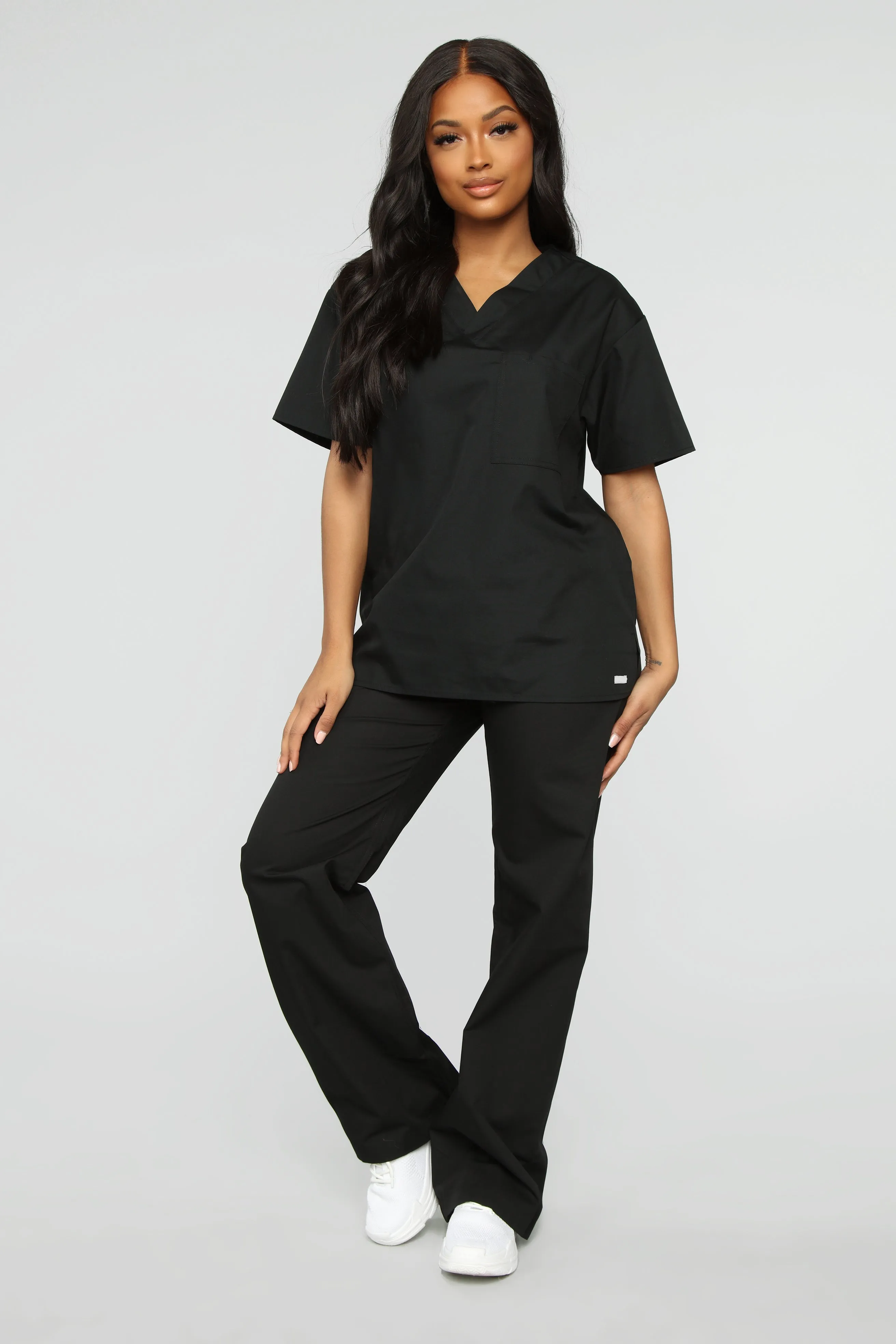 All Better Now Scrub Top - Black