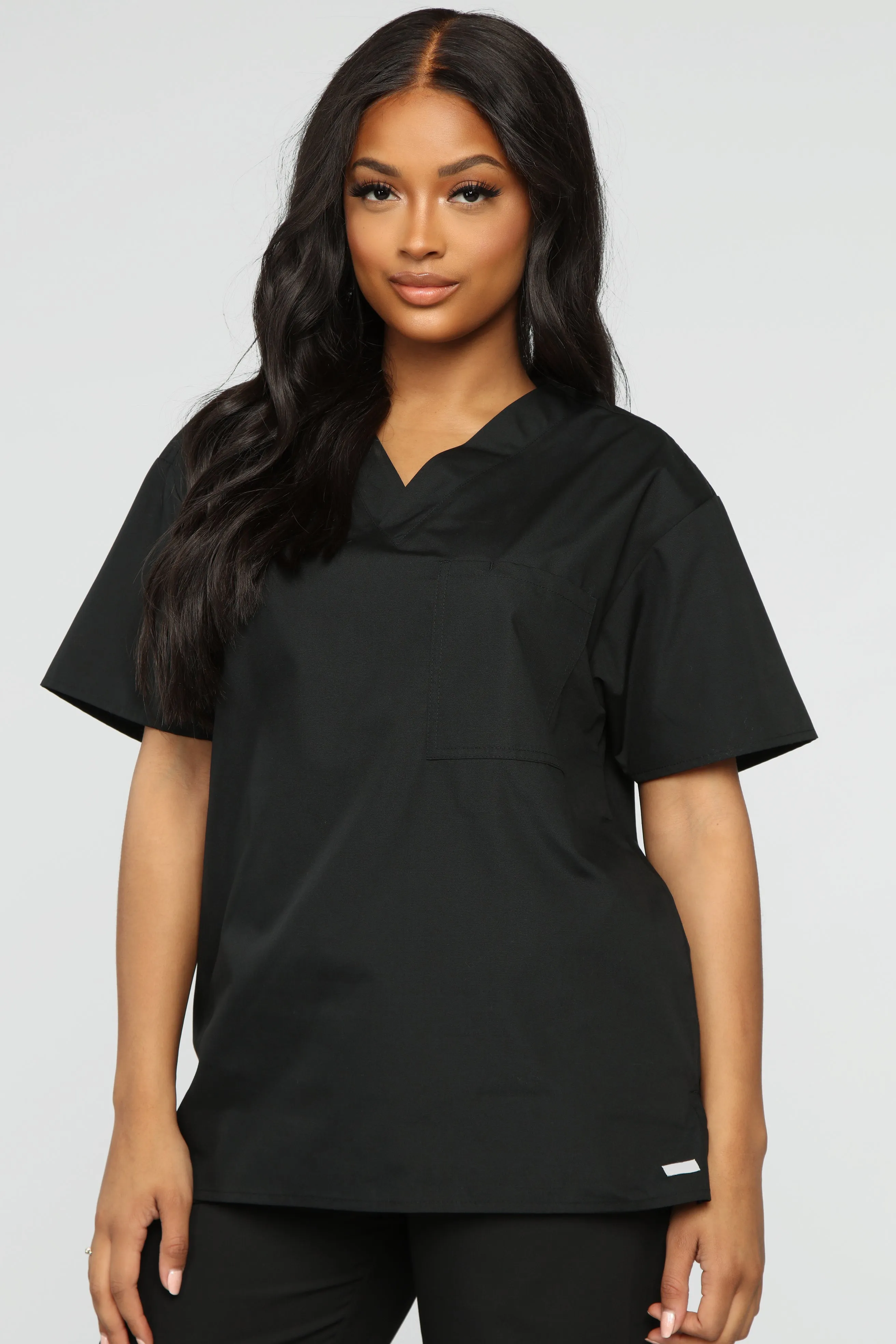 All Better Now Scrub Top - Black