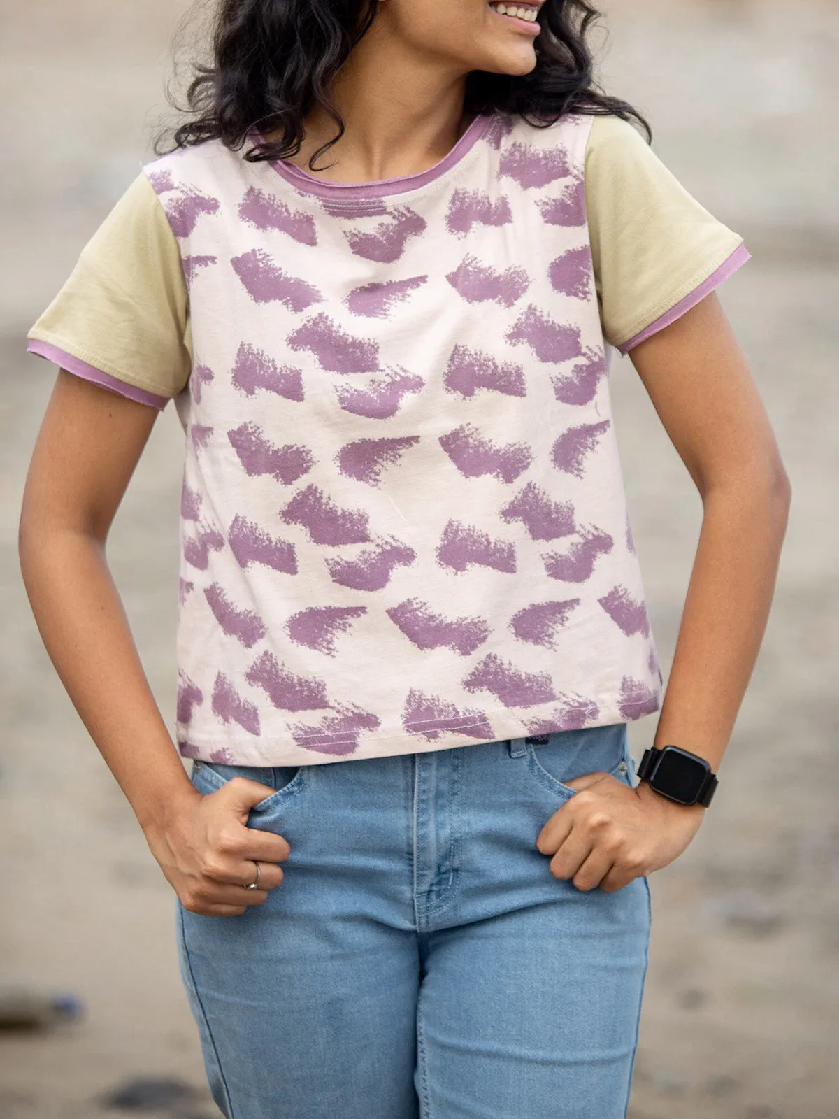 Aurora Waves Crop Top Rose