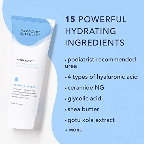 Barefoot Scientist High Dive Intensive Hydration Foot Therapy Cream, Specialized Moisture for Dry Feet and Cracked Heels