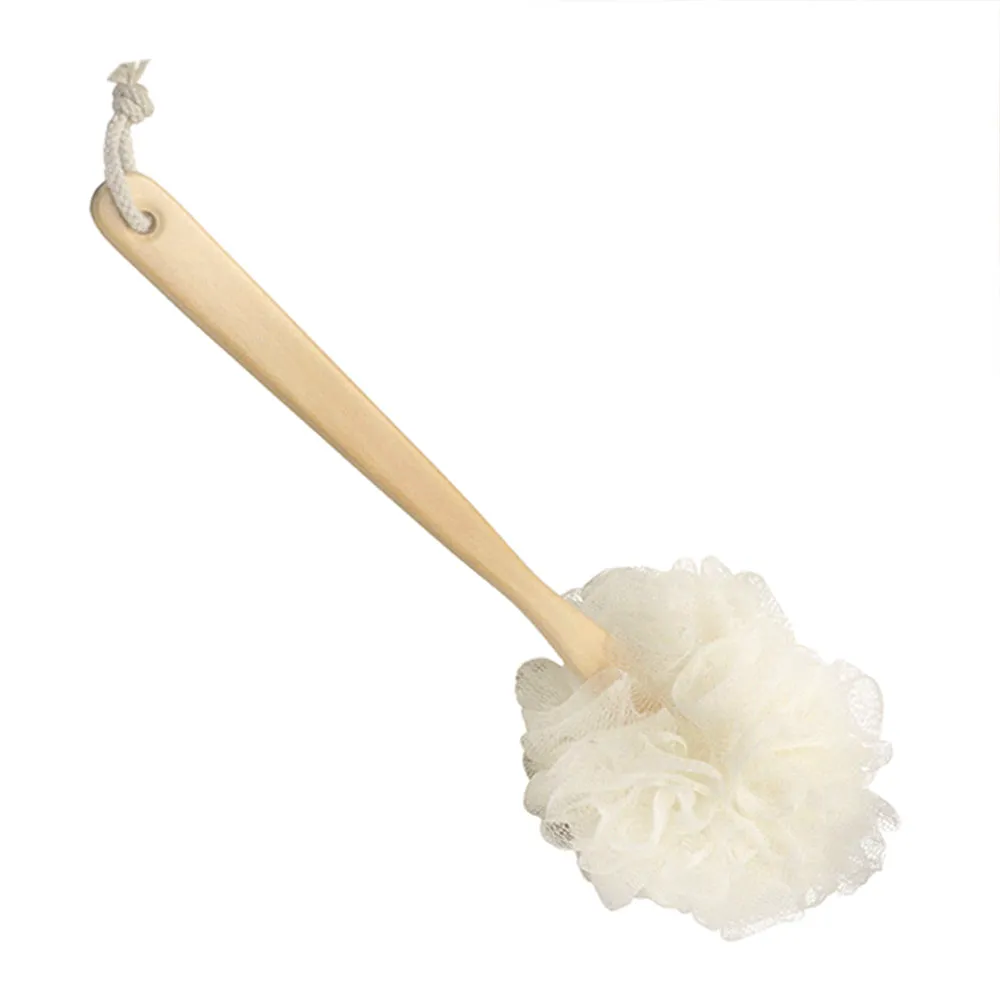 Bath Brush Shower Loofah Ergonomic Handle Cleanse Skin Hard-to-Reach Areas Deep