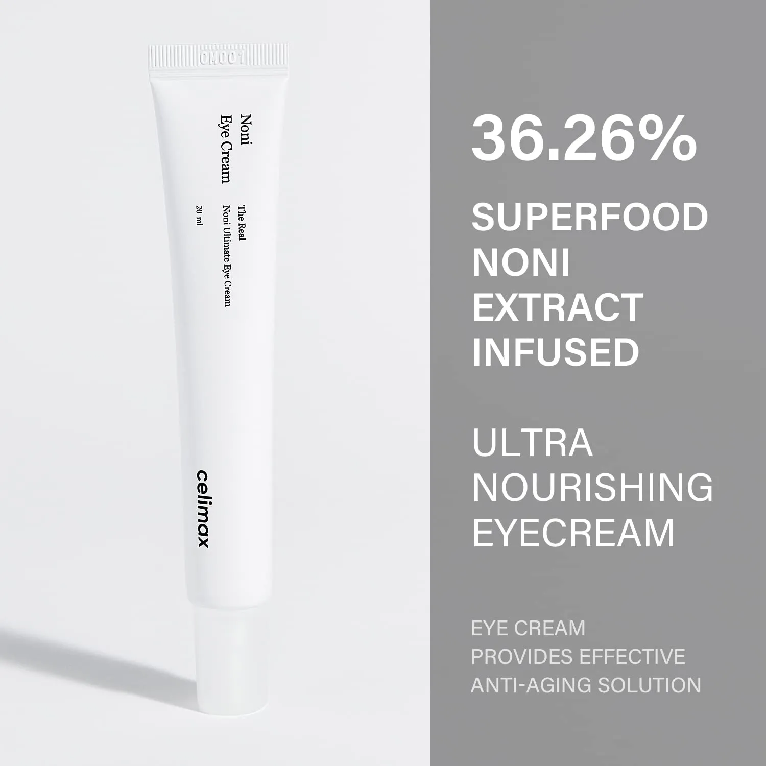 celimax Real Noni Eye Cream | with Noni Extract & Bakuchiol (Retinol), For Wrinkle, Crows Feet & Under Eye, Dark Circles, Hydrating, Sensitive For Skin, 20ml