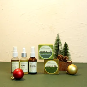 Herbbies Christmas Travel Pouch Eczema Gift Set (Red)