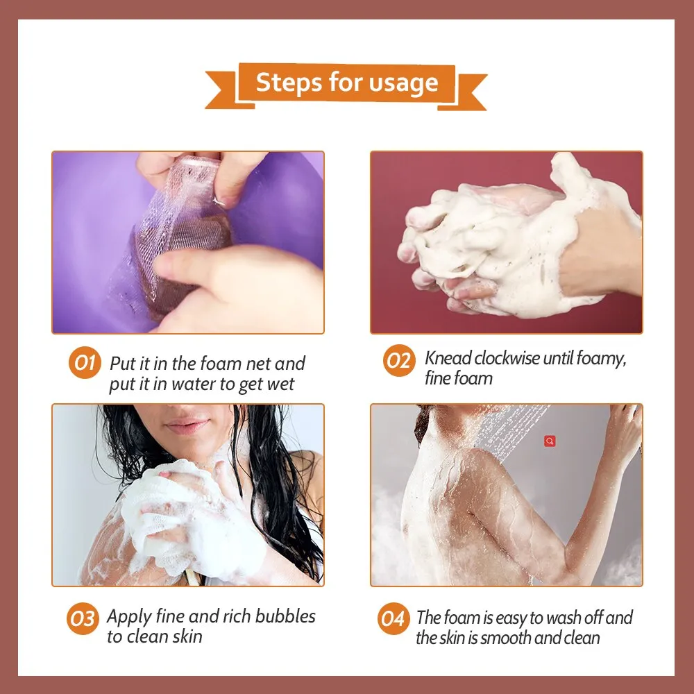 LIYALAN African Black Soap Anti Taches Face Bath Deep Cleansing Exfoliating Body Moisturizing Treatment Acne