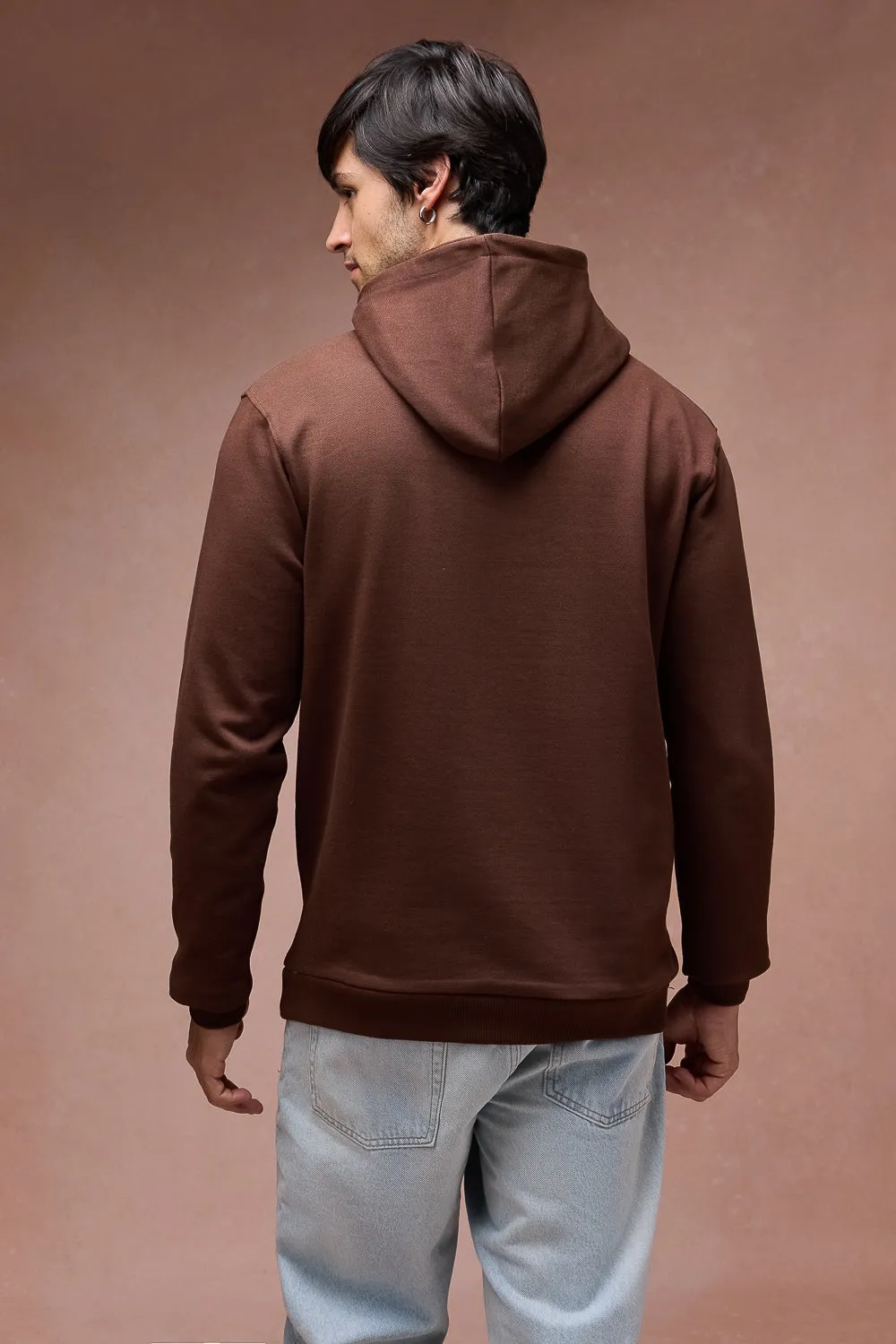 Men's Cat Snuggle Brown Hoodie