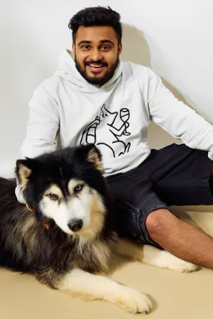 Men's Cat Snuggle Grey Hoodie