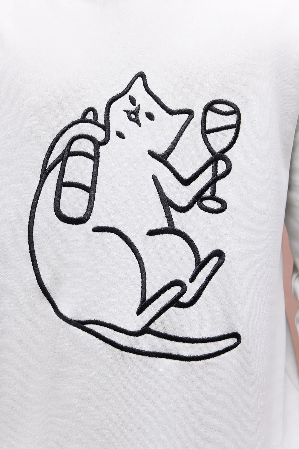 Men's Cat Snuggle Grey Hoodie