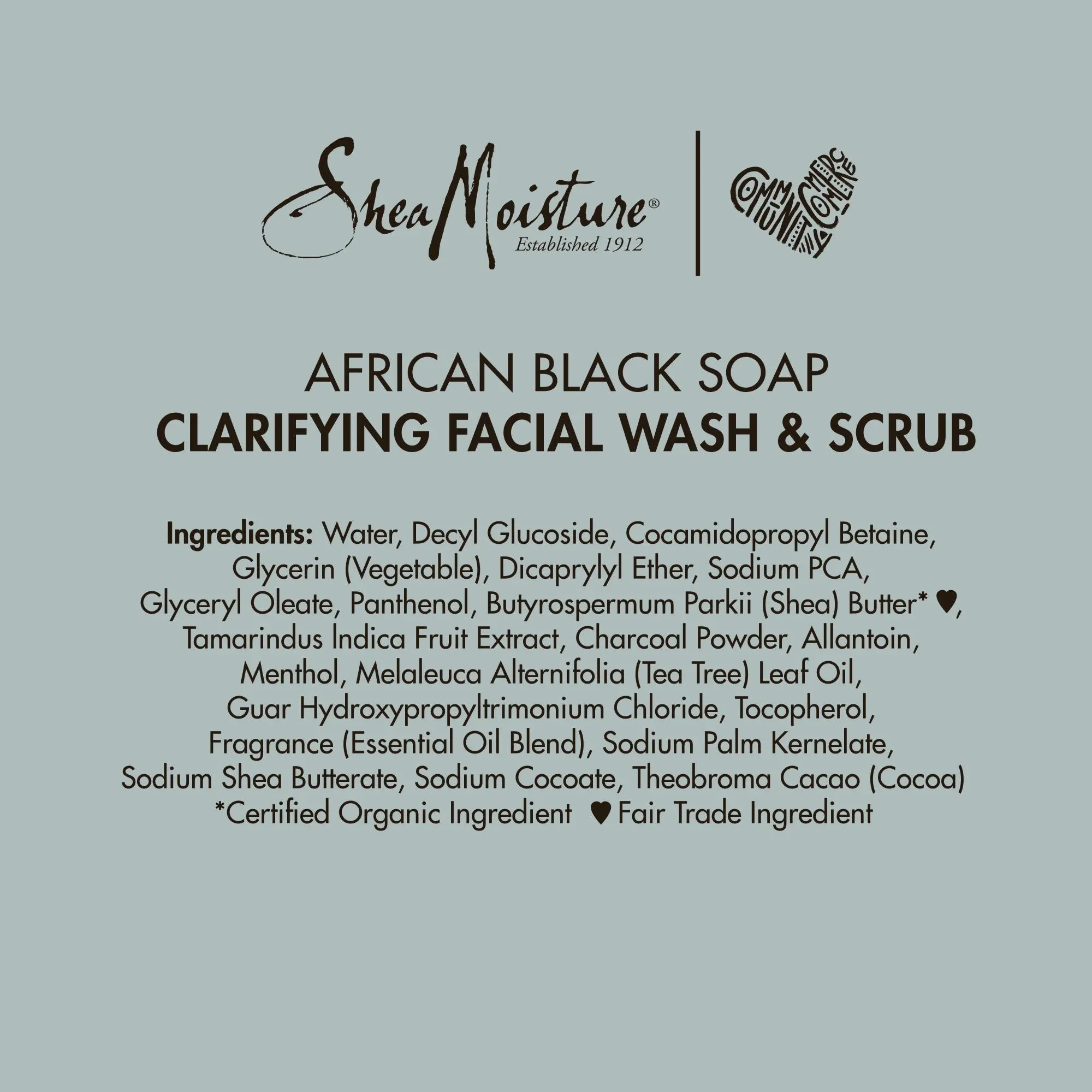 Shea Moisture African Black Soap Clarifying Facial Wash And Scrub 113g