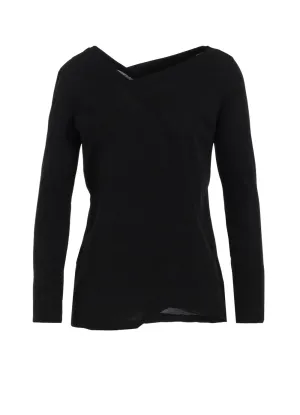 ULTIMA HIGH TWISTED JERSEY TUCK DETAIL LONG SLV T