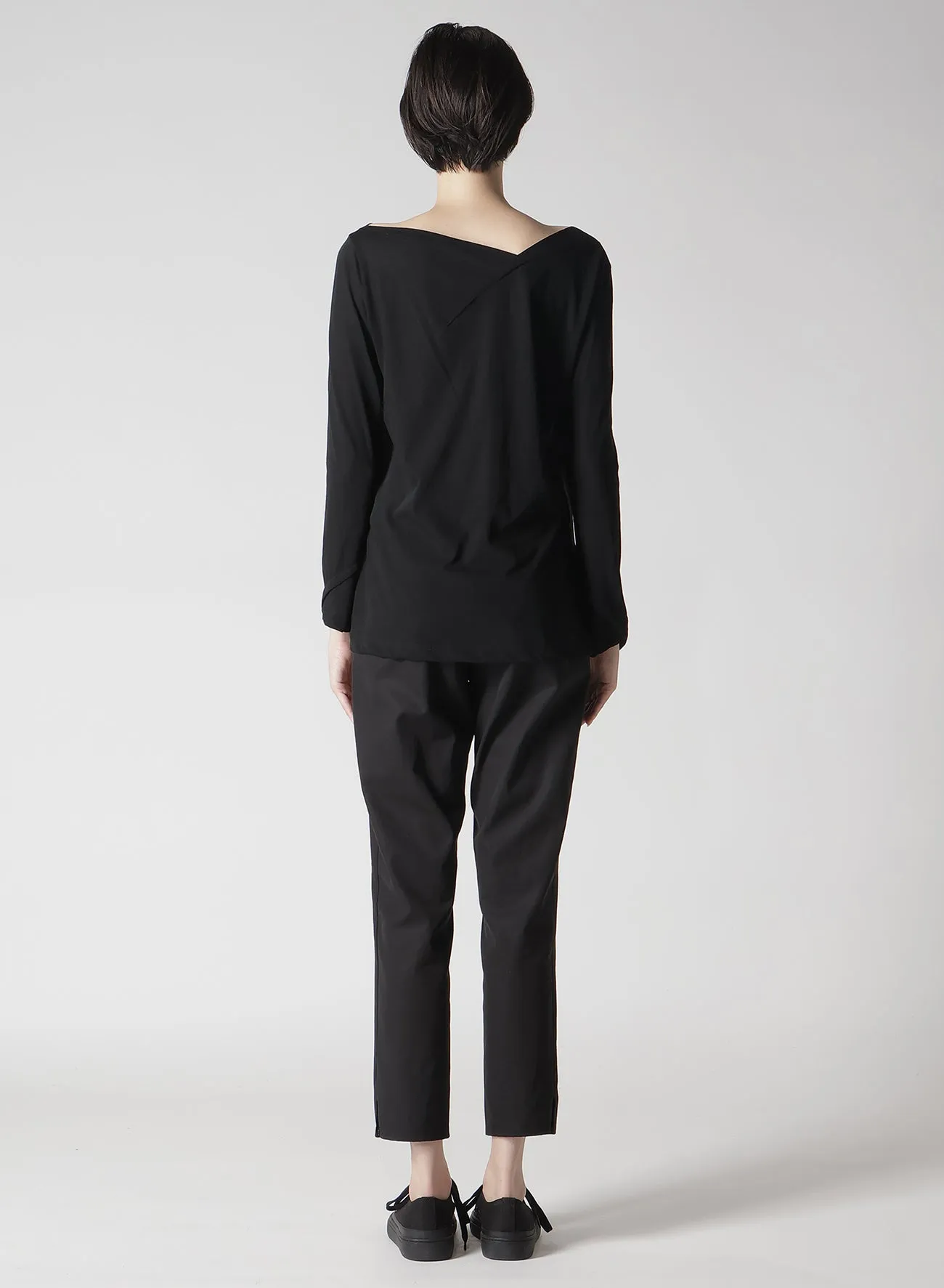ULTIMA HIGH TWISTED JERSEY TUCK DETAIL LONG SLV T