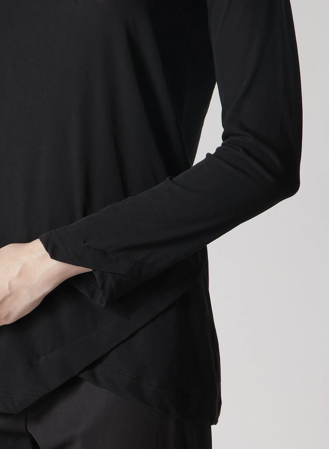 ULTIMA HIGH TWISTED JERSEY TUCK DETAIL LONG SLV T
