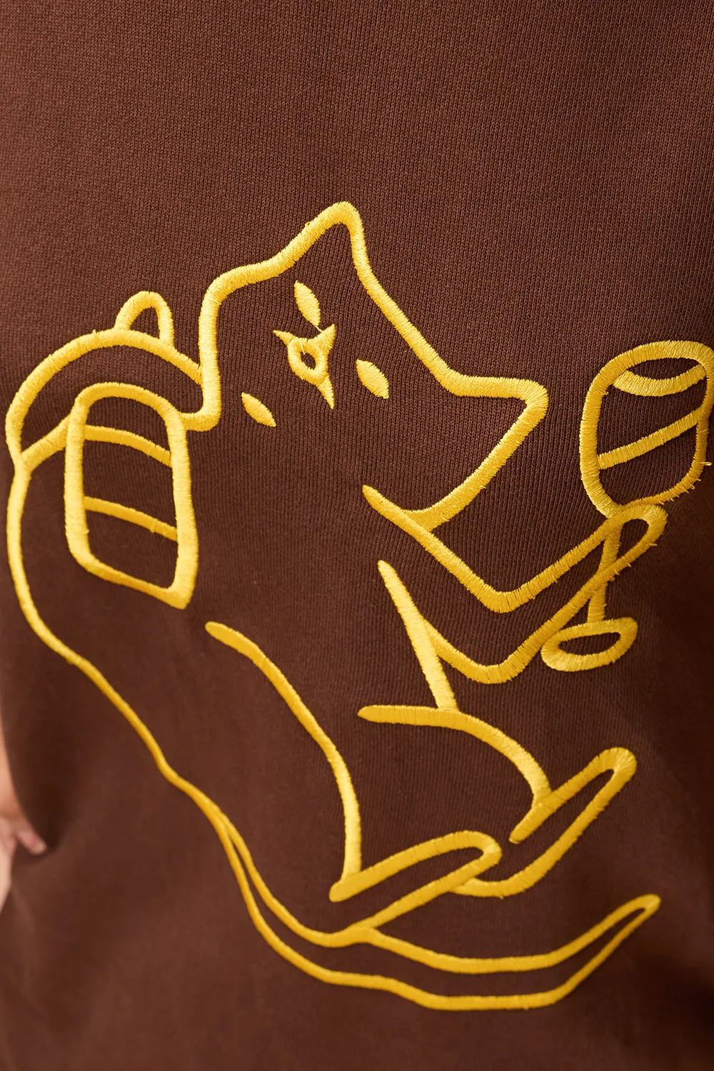 Women's Cat Snuggle Brown Hoodie